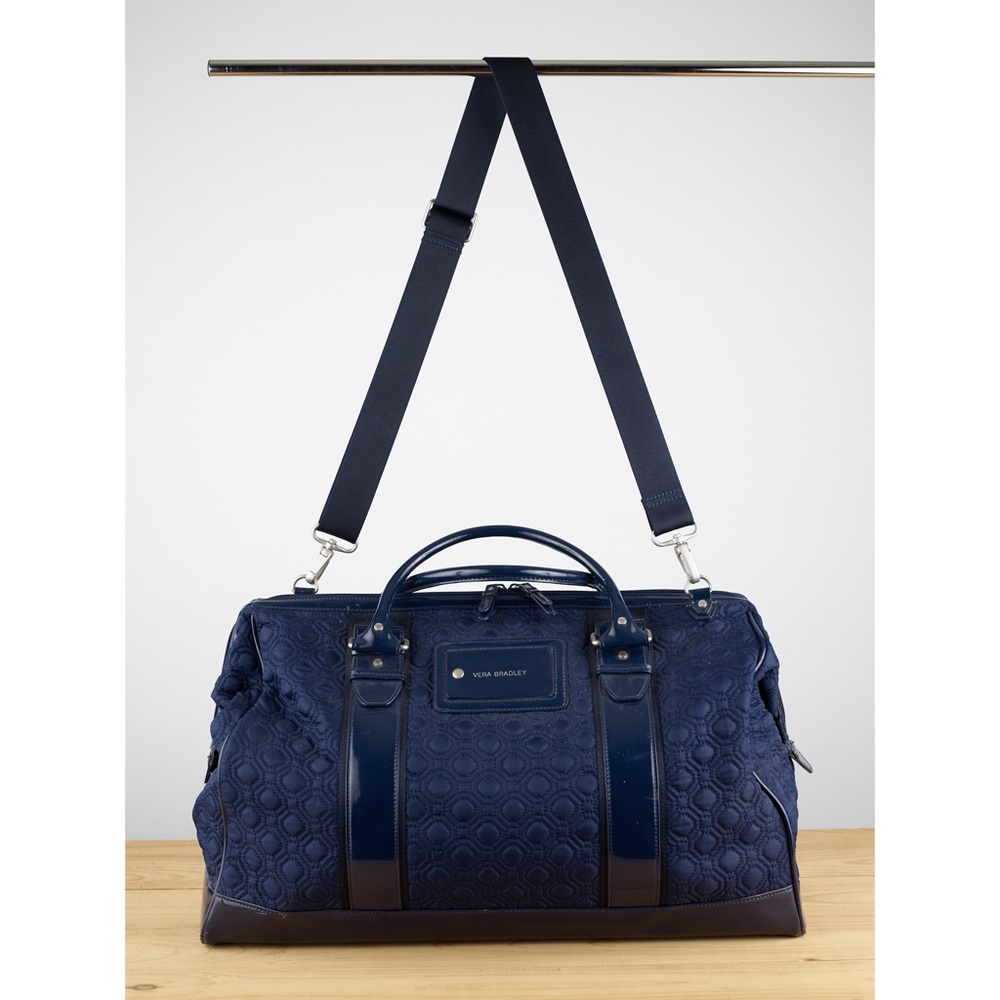 Navy blue Vera Bradley duffel bag